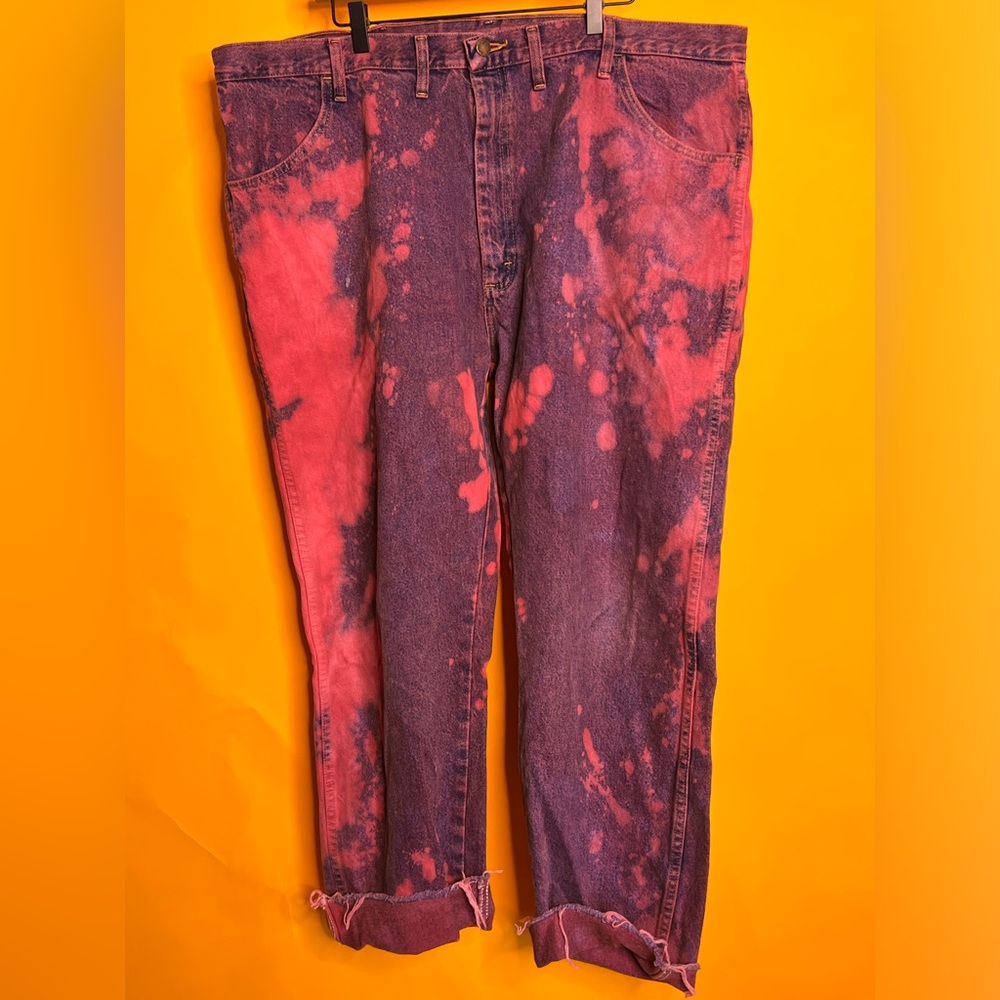 Acid Washed & Purple Dyed Denim